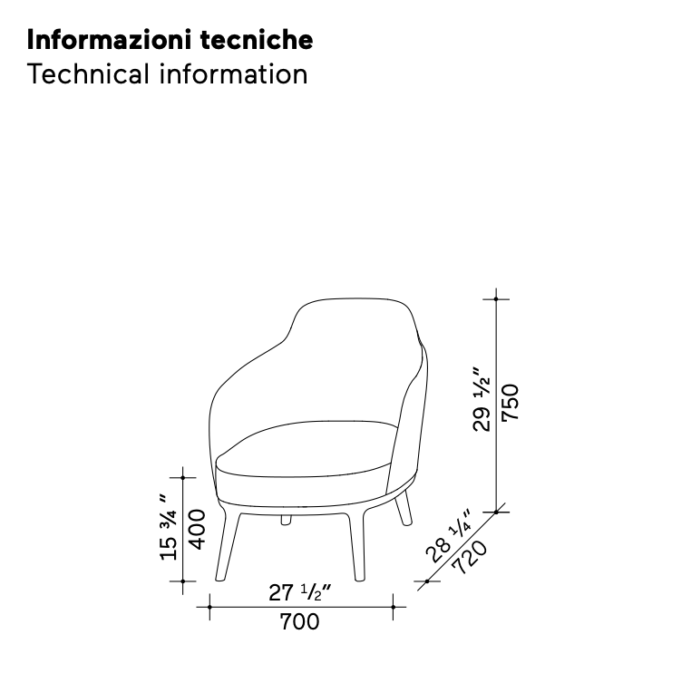Lucylle poltrona tessuto DA