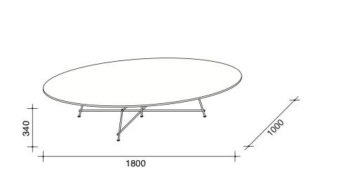 Mr.Zheng tavolino ovale laccato opaco