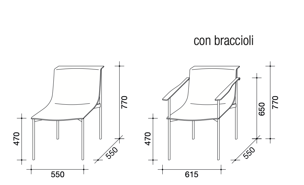 Ombra sedia polipropilene