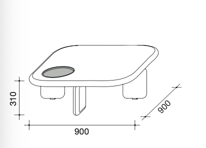 Orion tavolino laccato opaco