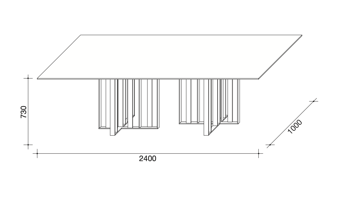 Shade tavolo rettangolare