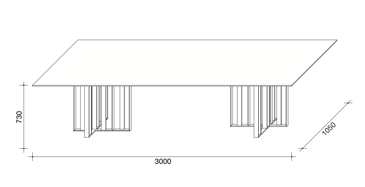 Shade tavolo rettangolare