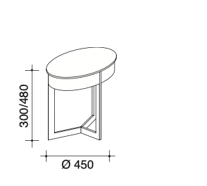 Sign tavolino con cassetto H.30 laccato lucido LCL