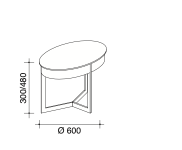 Sign tavolino con cassetto H.30 laccato lucido LCL