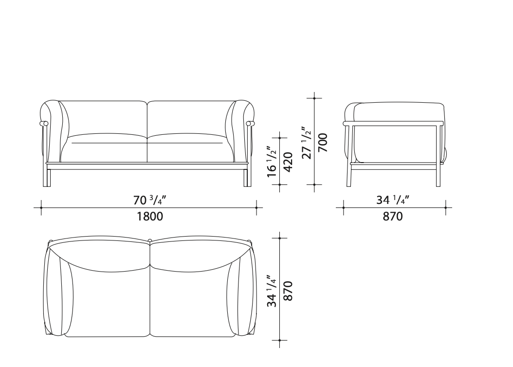 Taiki sofa divano tessuto DA