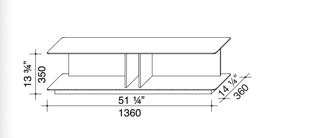 Venise tavolino 136cm
