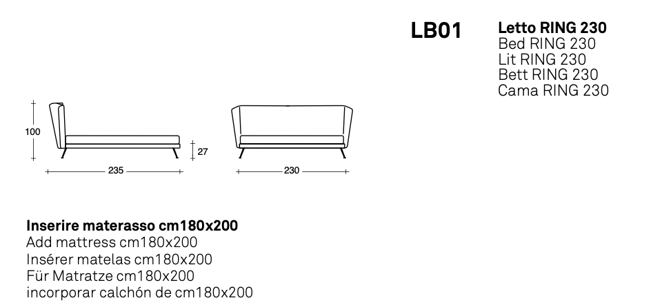 Duke High letto pelle aida