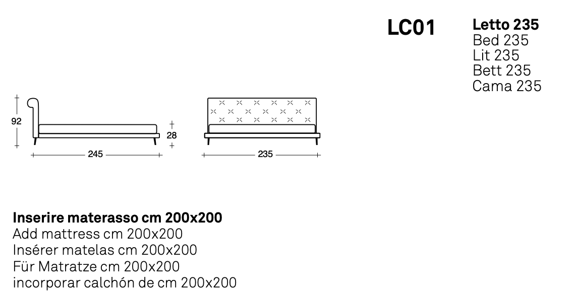 Cliff letto tessuto top