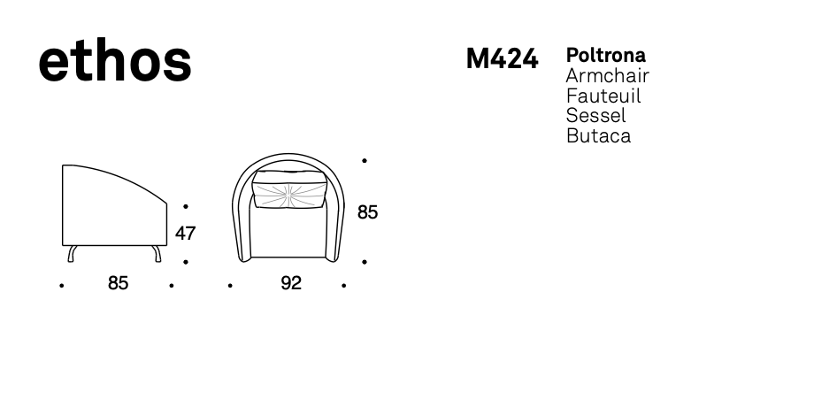 Ethos poltrona pelle rustik nabuk
