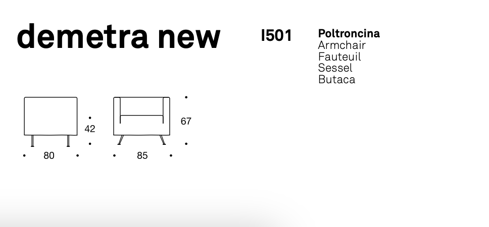 Demetra New poltroncina tessuto top