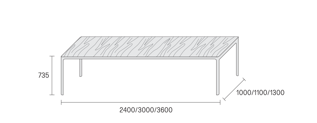 Flat tavolo piano legno