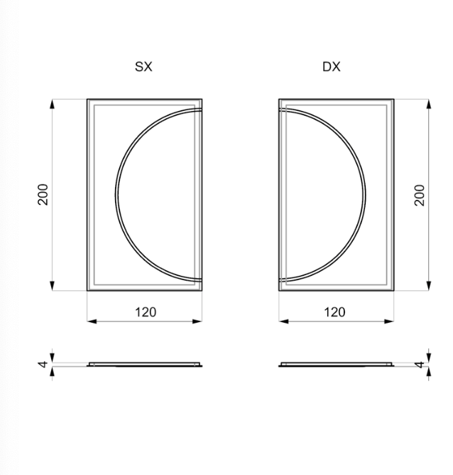 Mondrian specchio (pannello marmoreflex) Mod.A