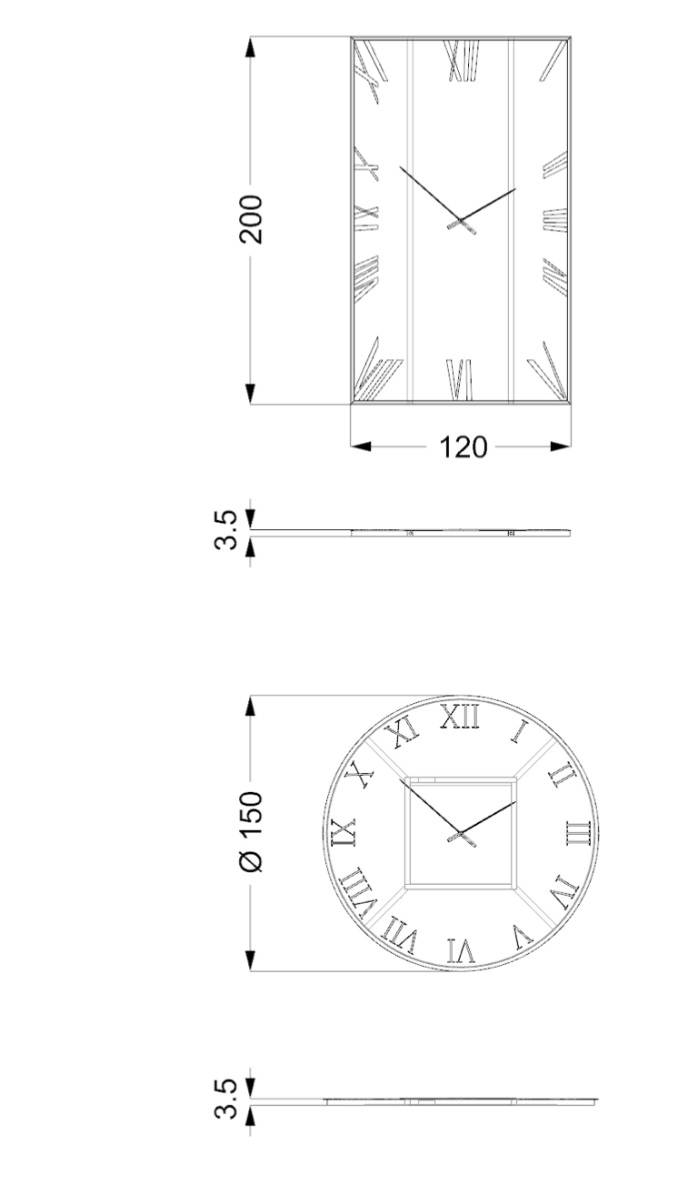 Titanium specchio orologio