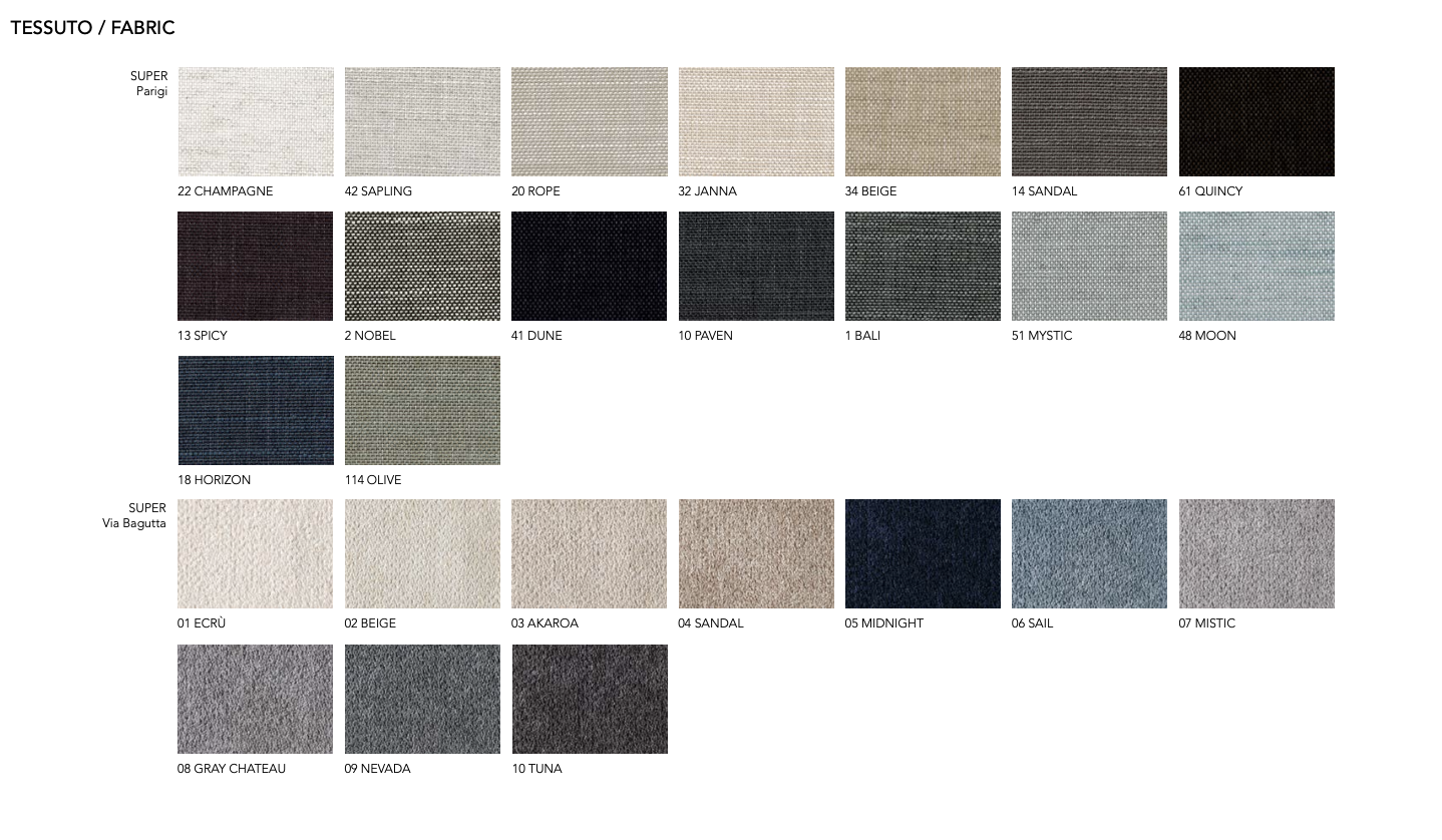 Segno poltrona tessuto super