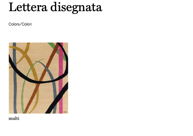 Lettera disegnata tappeto
