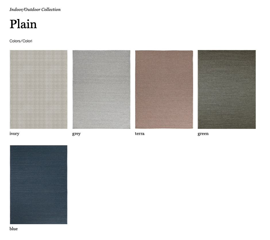 Plain tappeto indoor/outdoor