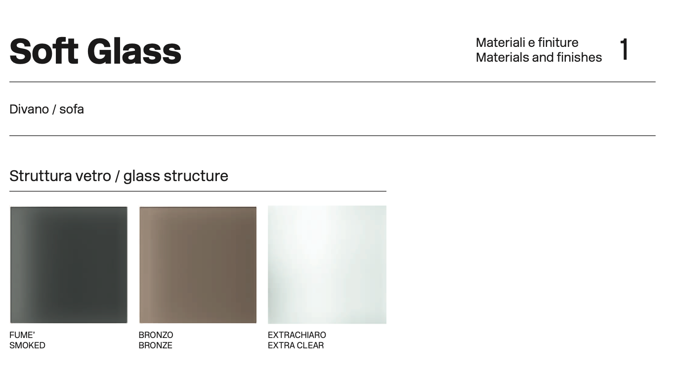 Soft glass divano