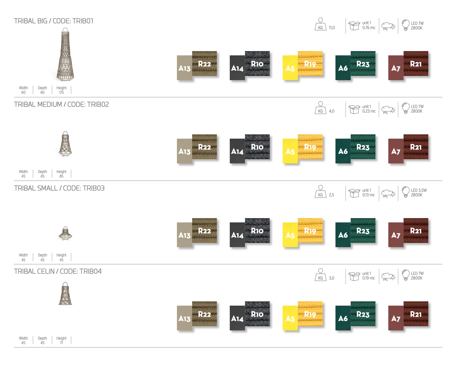 Tribal lanterna lampada outdoor