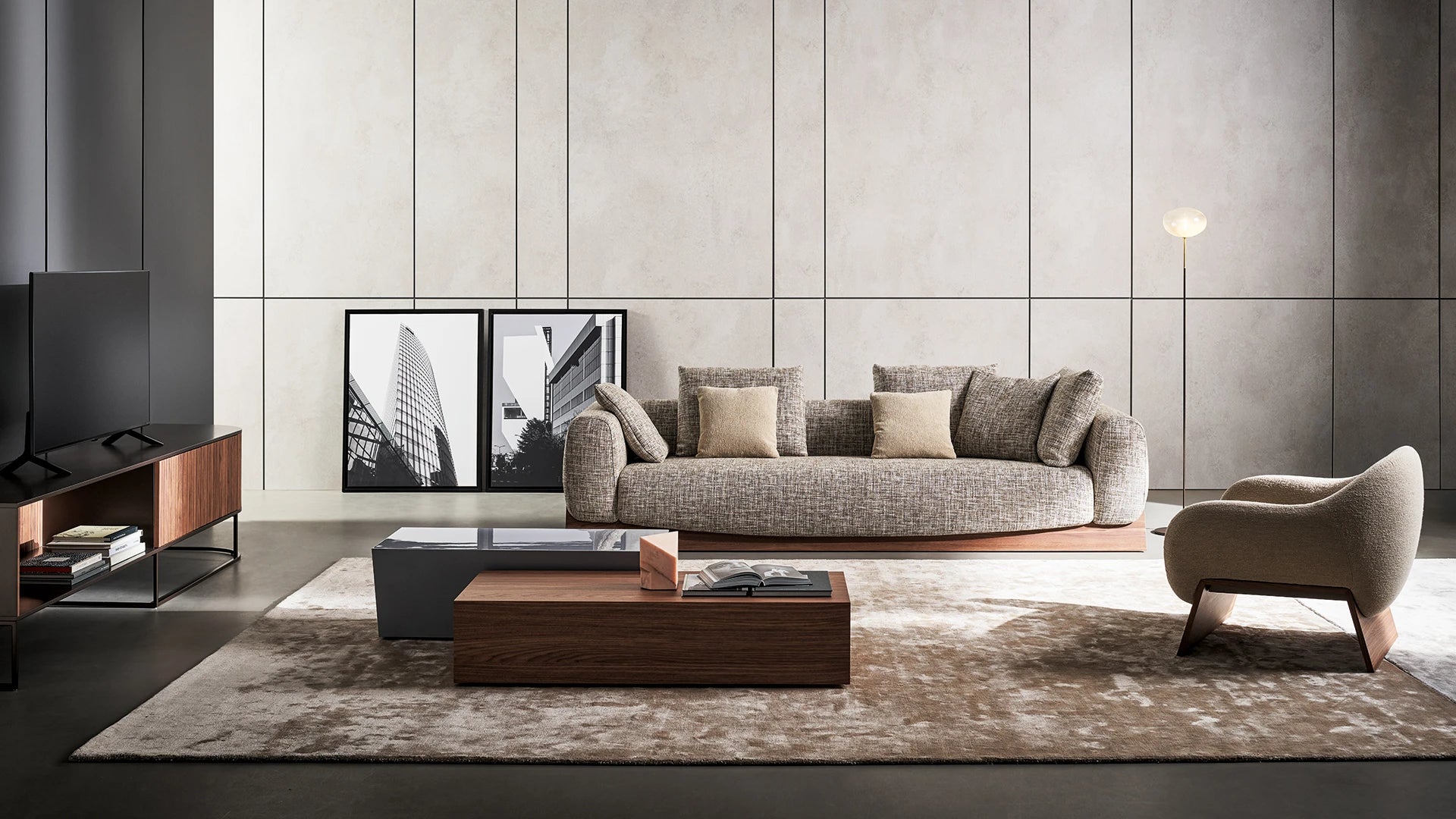 Boolean divano tessuto azimut