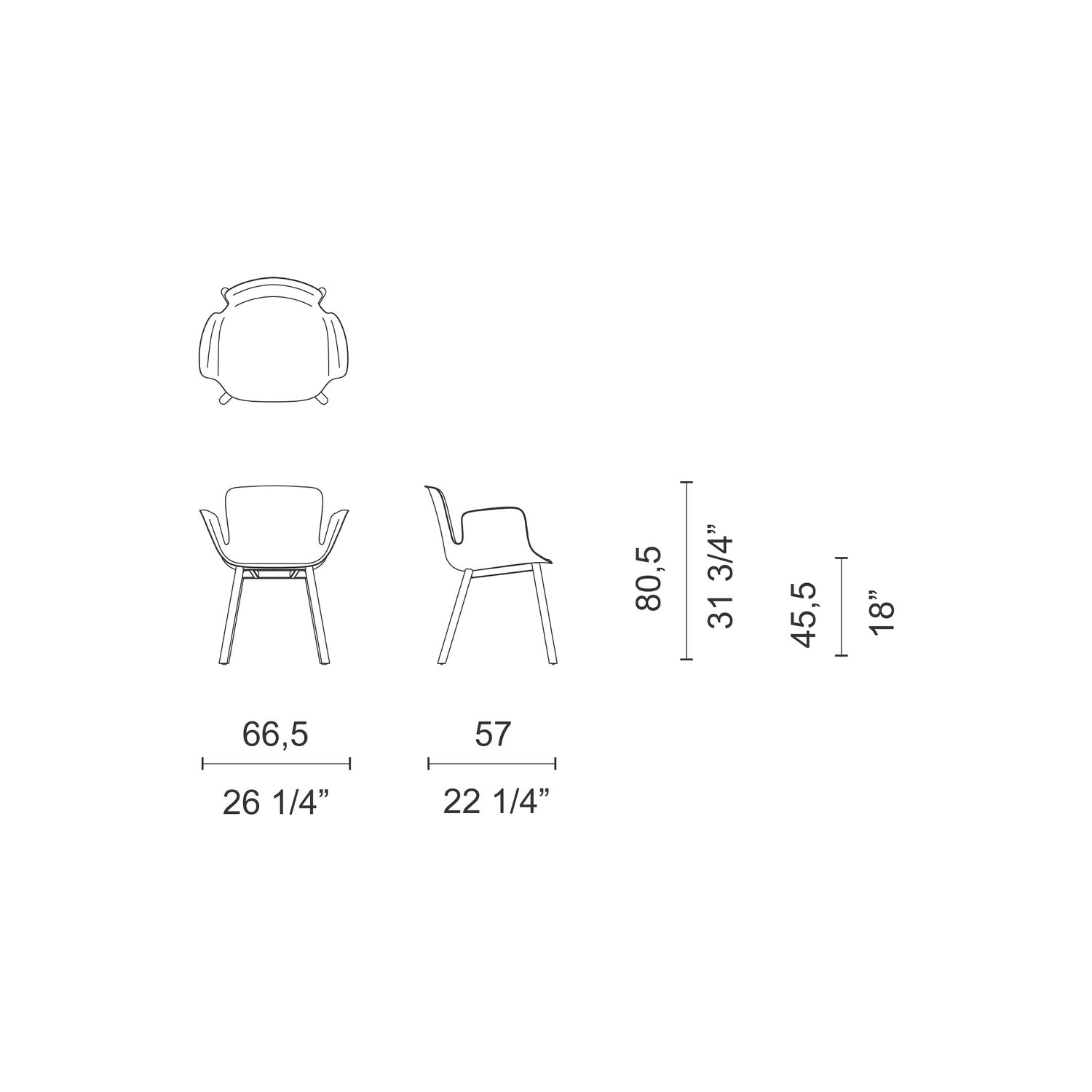 Juli plastic poltroncina