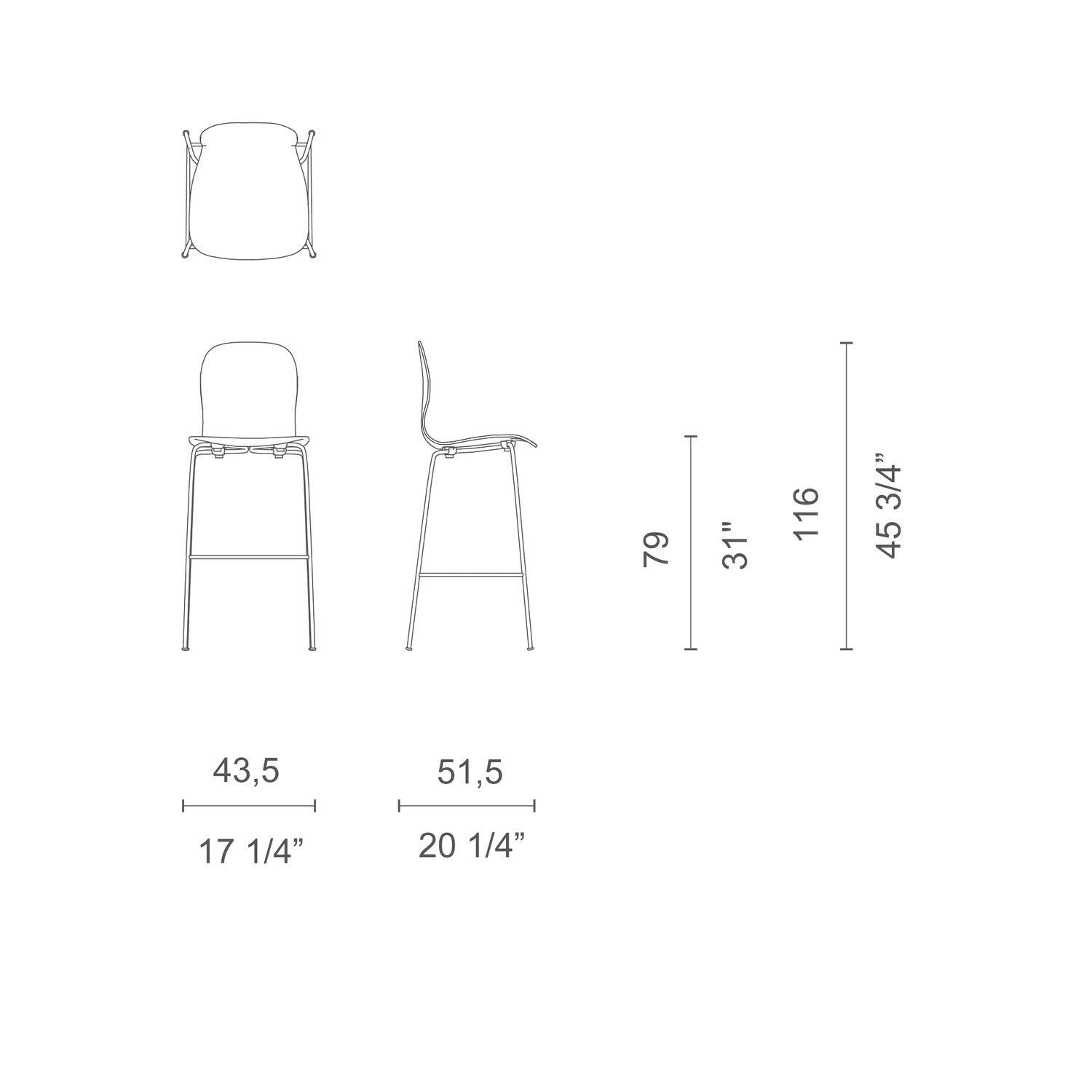 Tate Color Stool sgabello