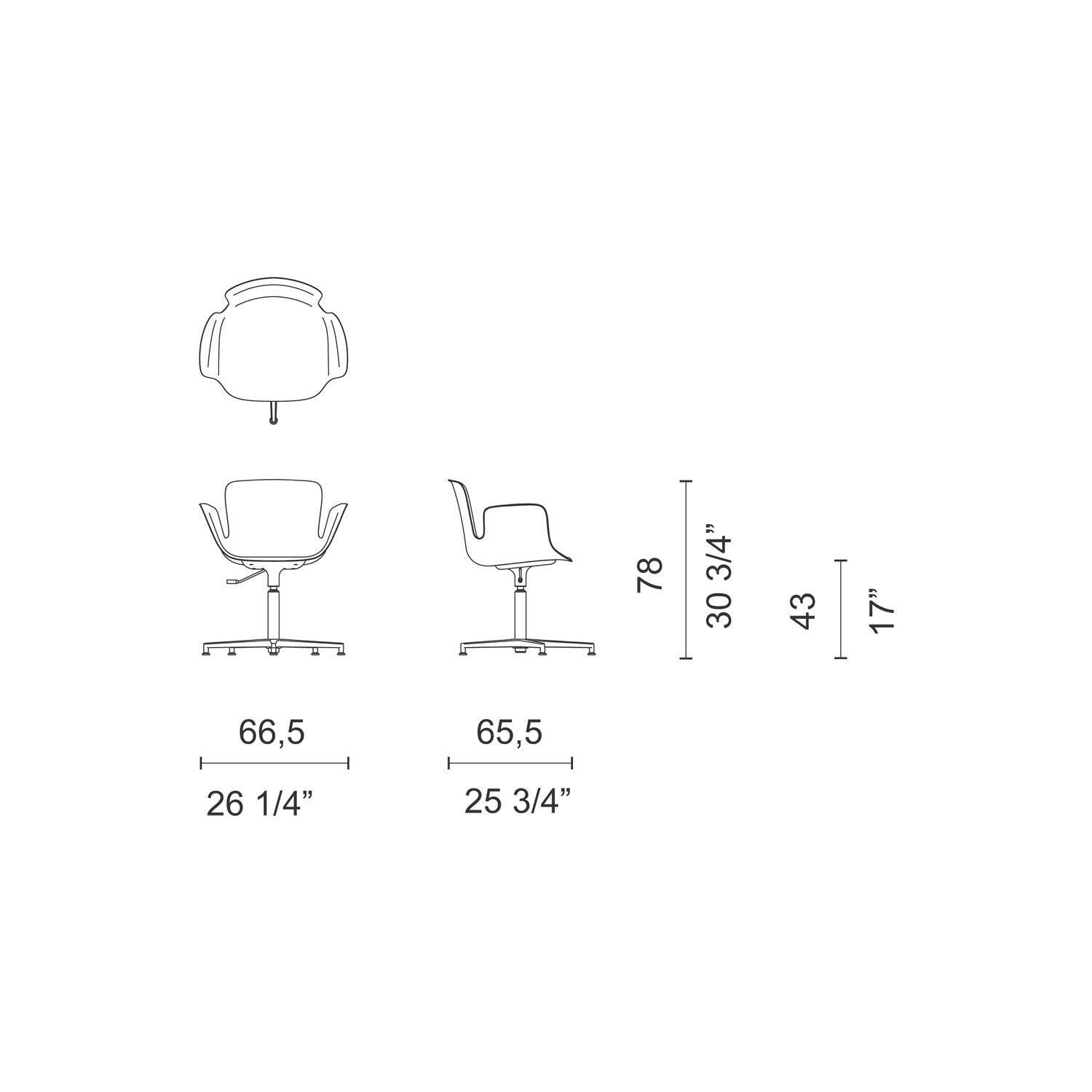 Juli plastic poltroncina