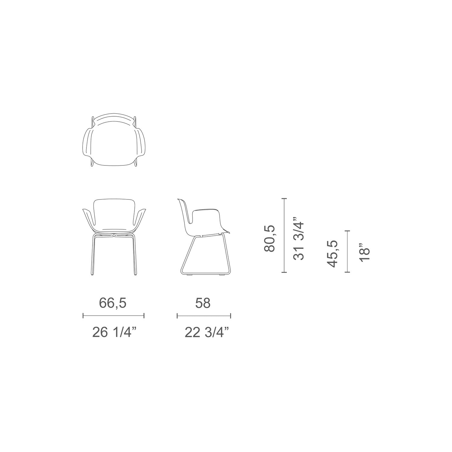 Juli plastic poltroncina