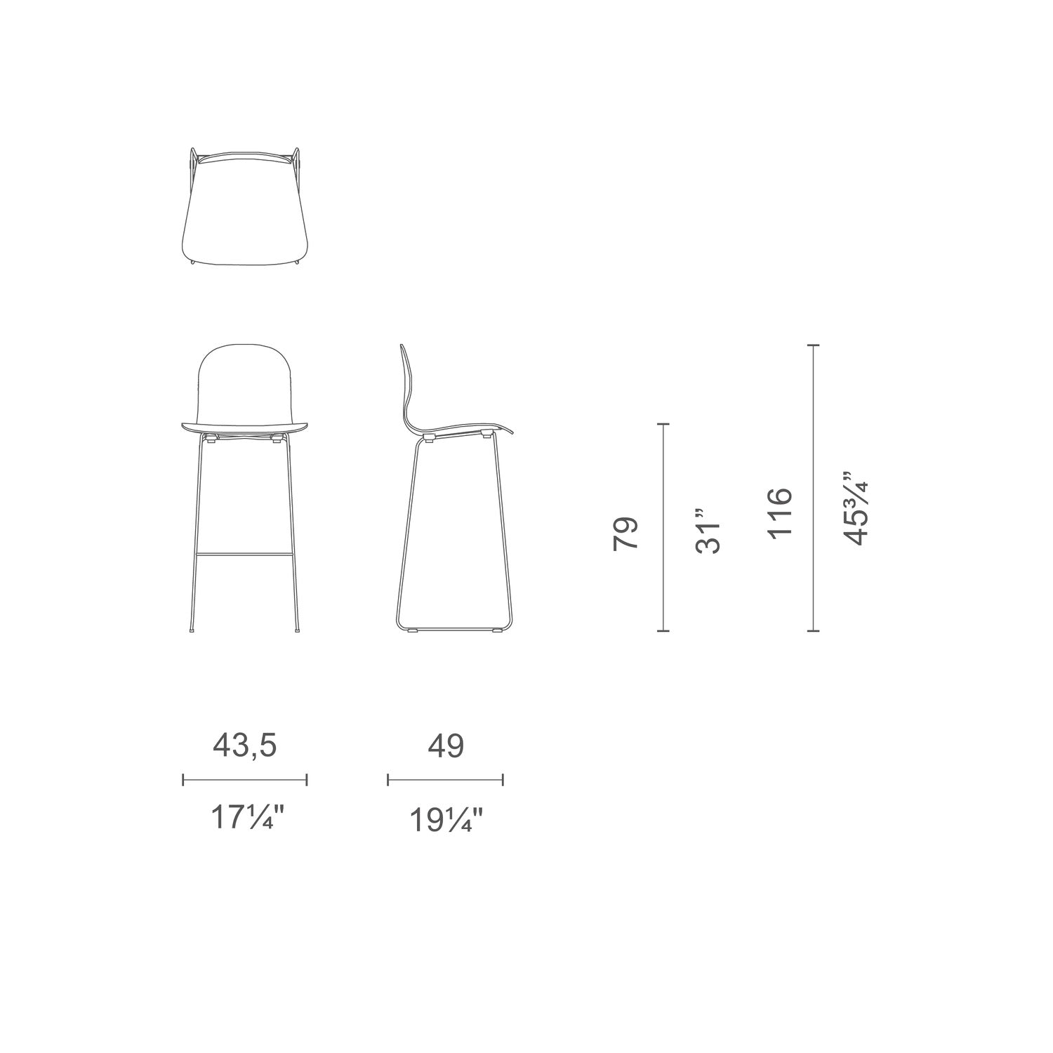 Tate Color Stool sgabello