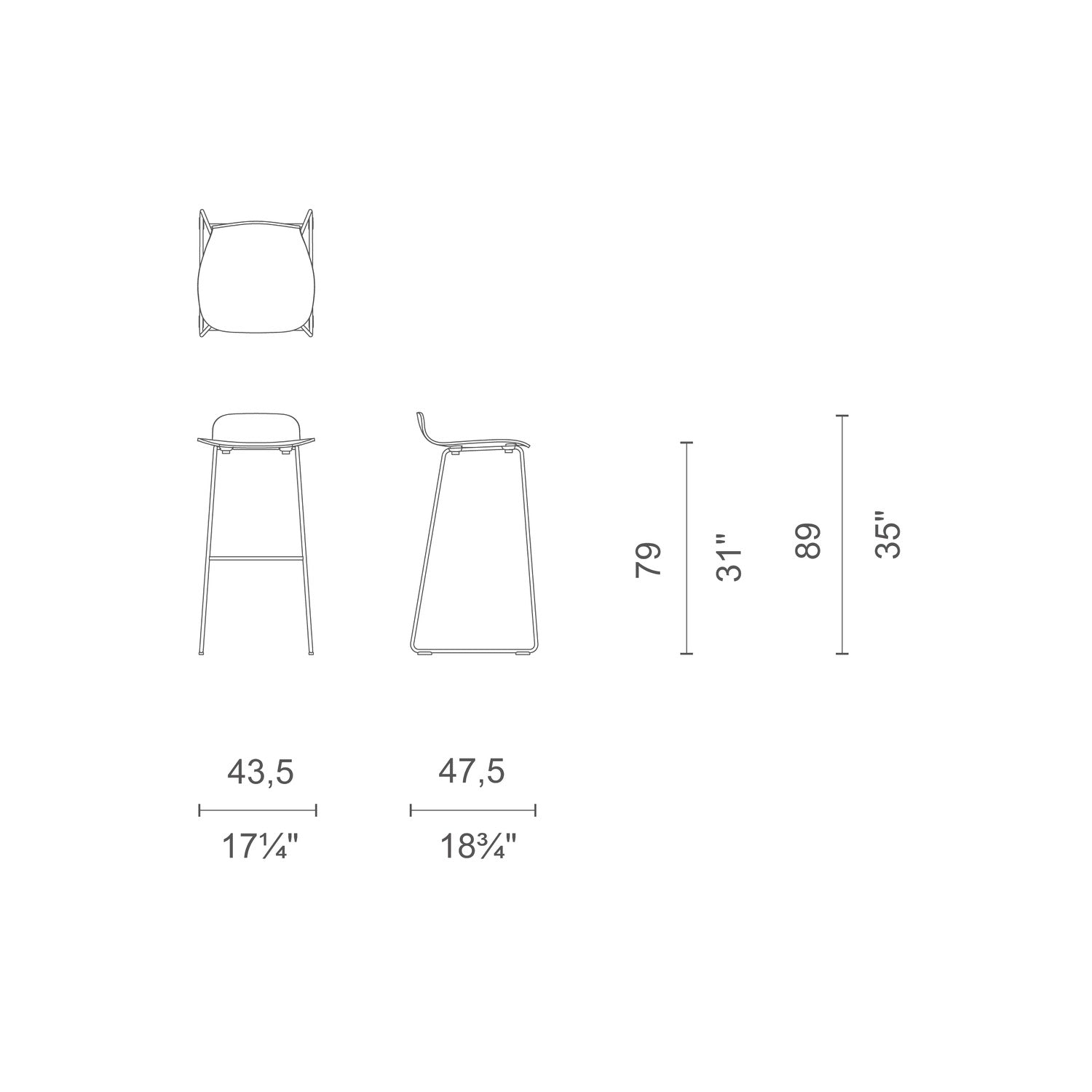 Tate Color Stool sgabello