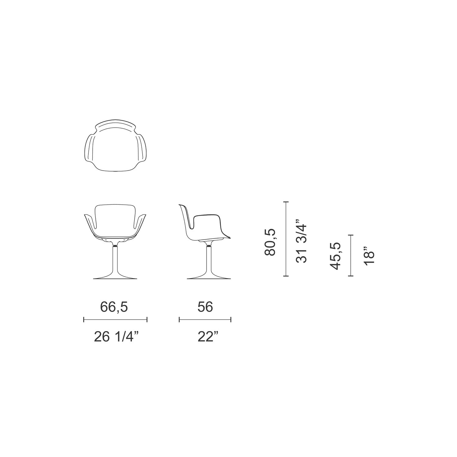 Juli plastic poltroncina