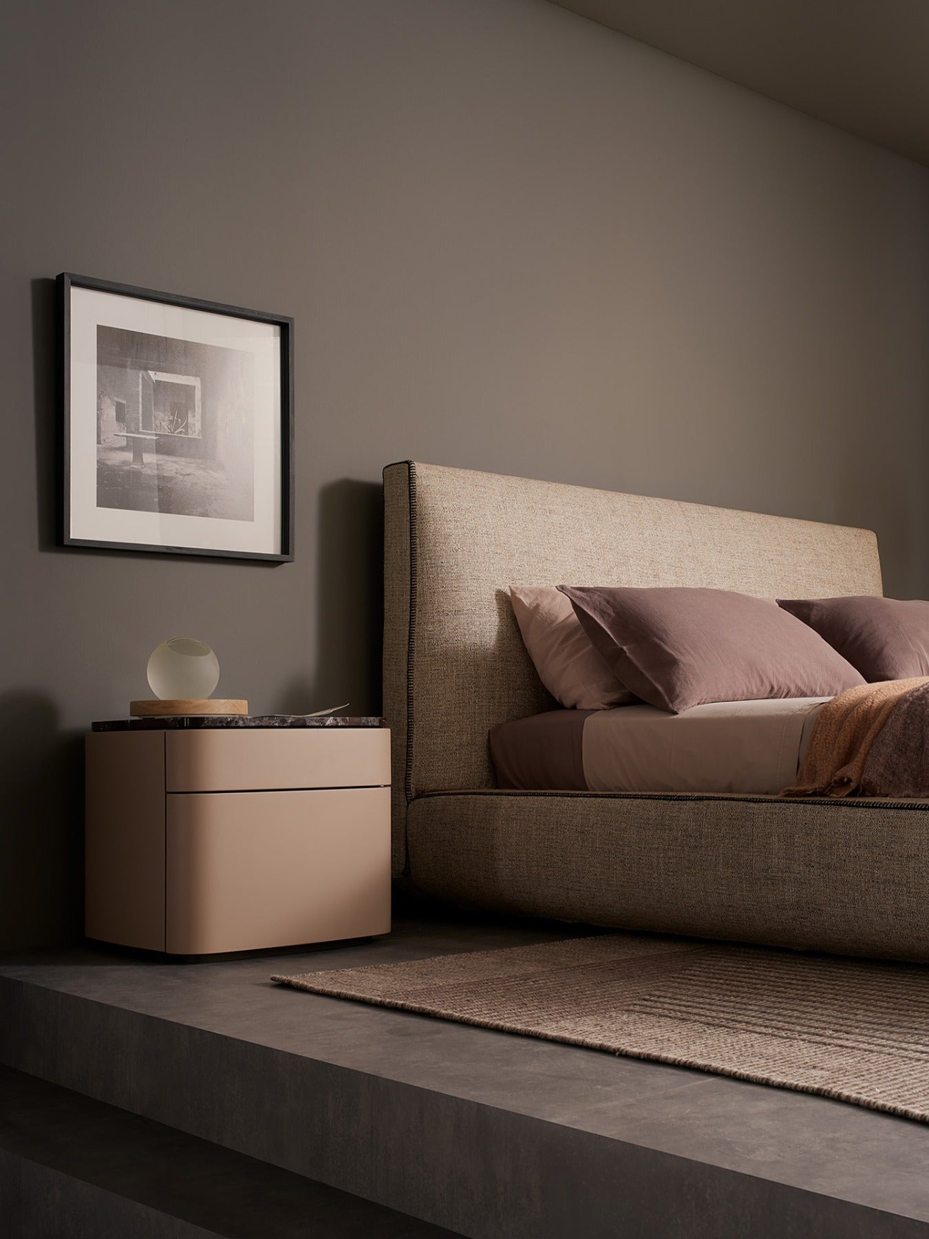 Lullaby letto King size tessuto DA