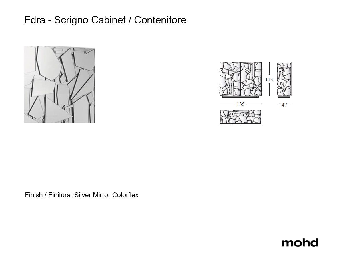 Scrigno silver madia contenitore