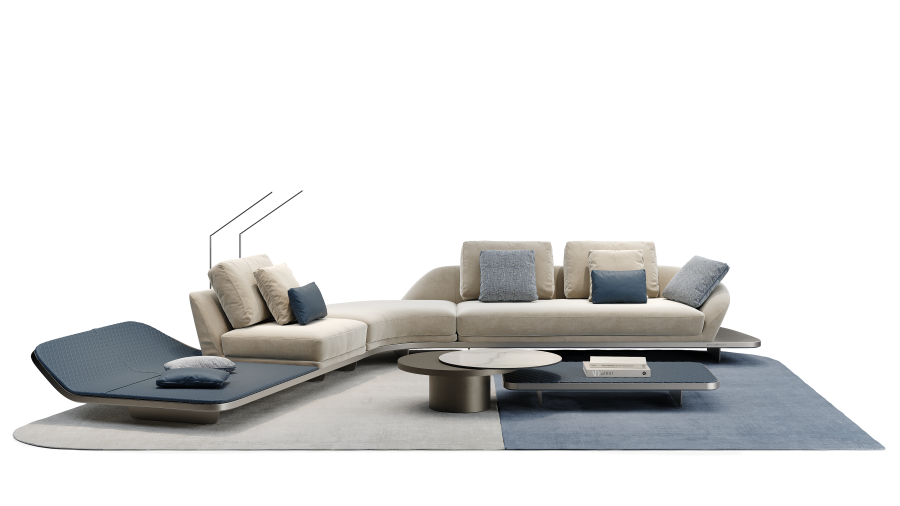 Segno Sofa Chaise Longe divano